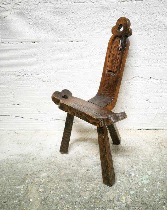 Brutalist tripod chair