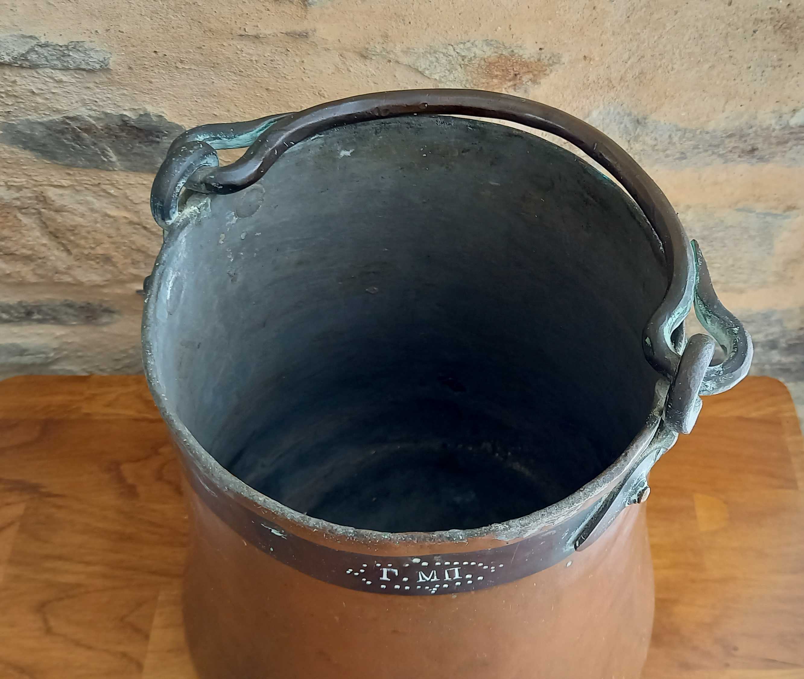 Red copper coal/ash bucket