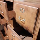 Former furniture of notary in oak 12 drawers 1930