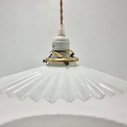 Opaline glass pendant light