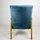 Czech Model Armchair attributed to Jiri Jiroutek in ocean blue, 1970s