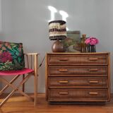 Rattan chest of drawers