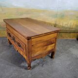 Louis XV low chest of drawers in solid cherry wood