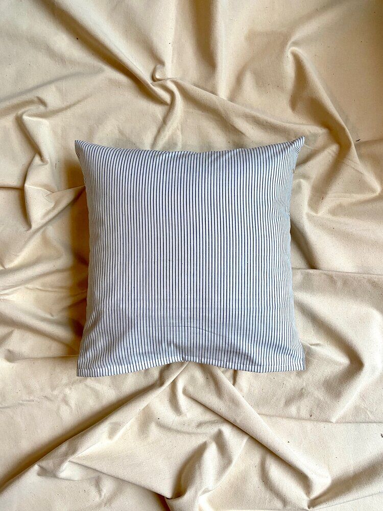 Striped cotton sail cushion 40 cm