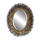 Brutalist brass mirror attributed to Curtis Jere from the 1970s.