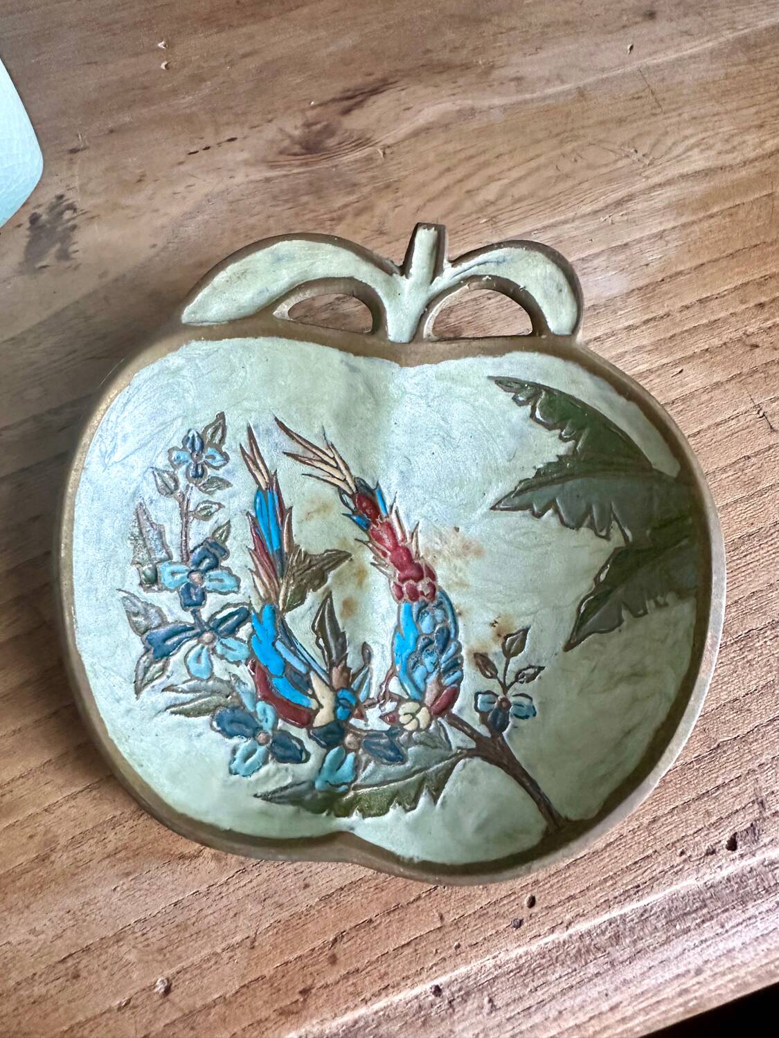 Enamelled brass pocket tray