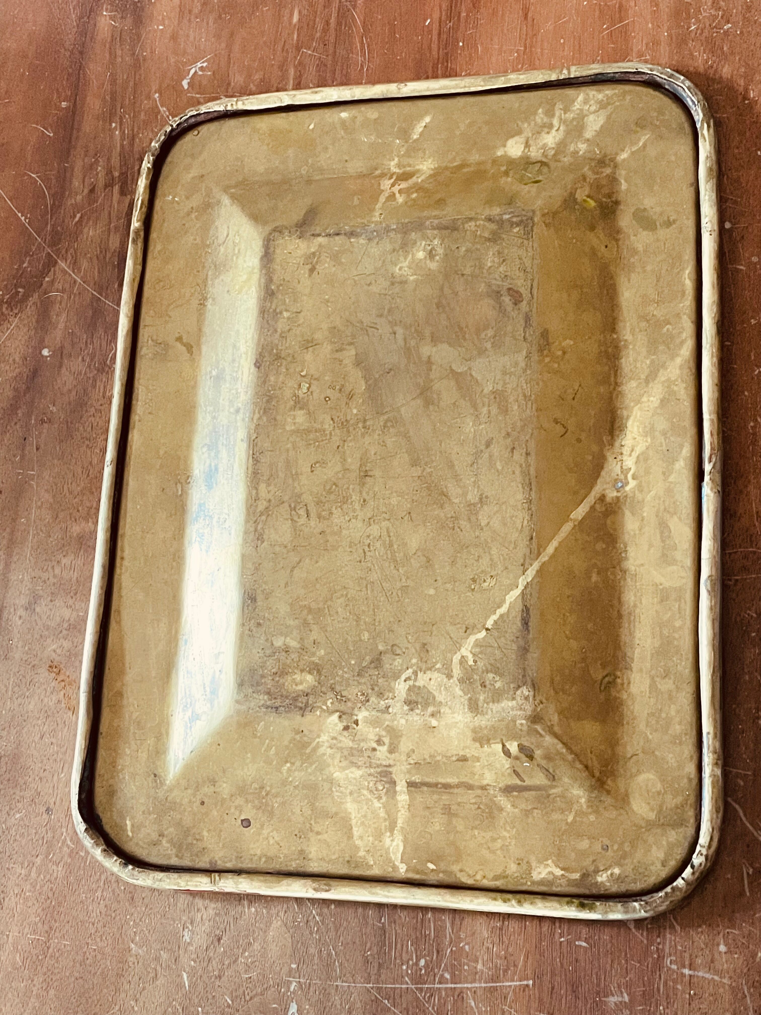 Solid brass tray