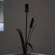 Handcrafted table lamp in wrought iron, organic shape, mid-20th century, 1940s.