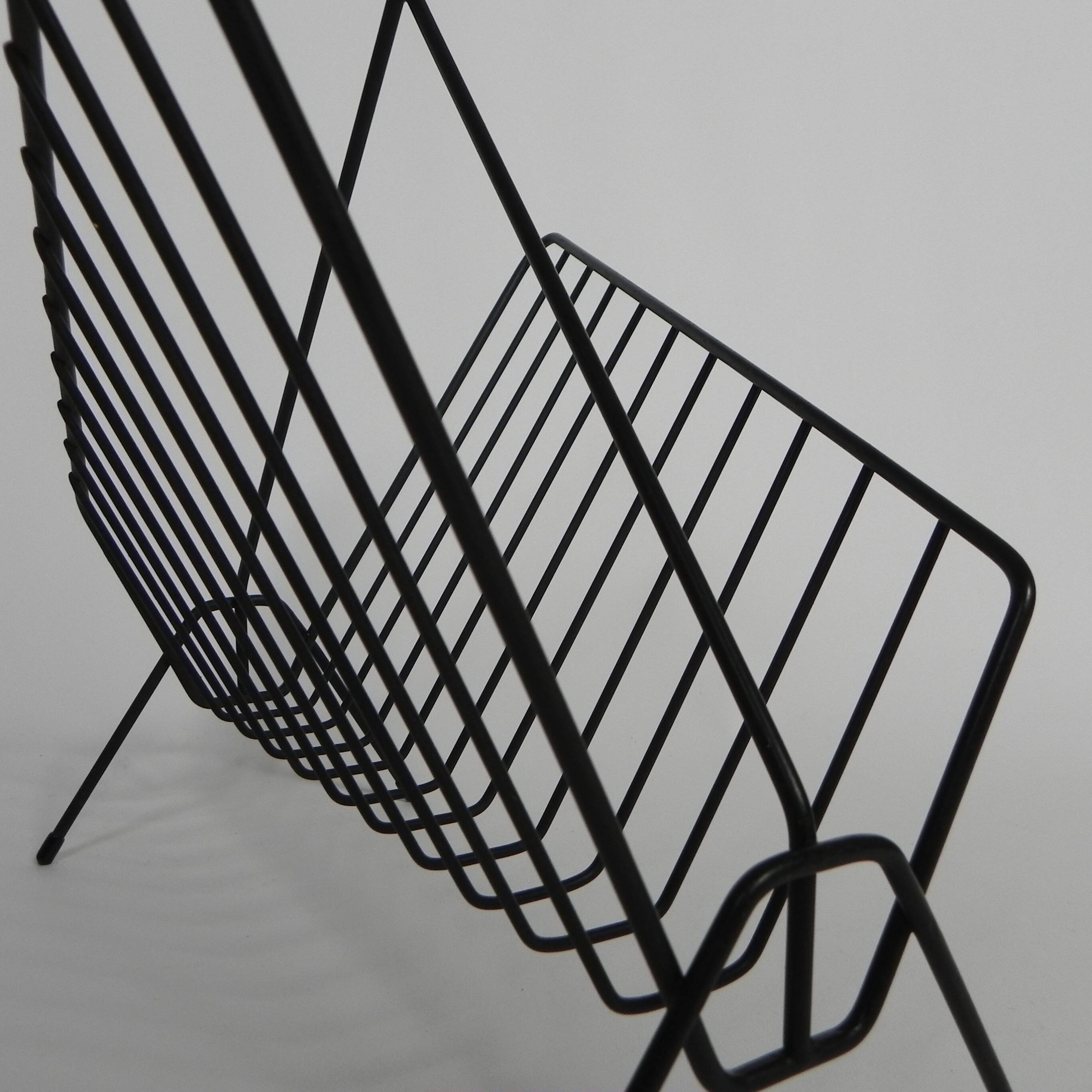 Metal magazine rack, newspaper rack, 1950s