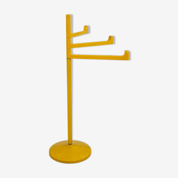 Yellow towel rack by Makio Hasuike for Gedy, 1970s
