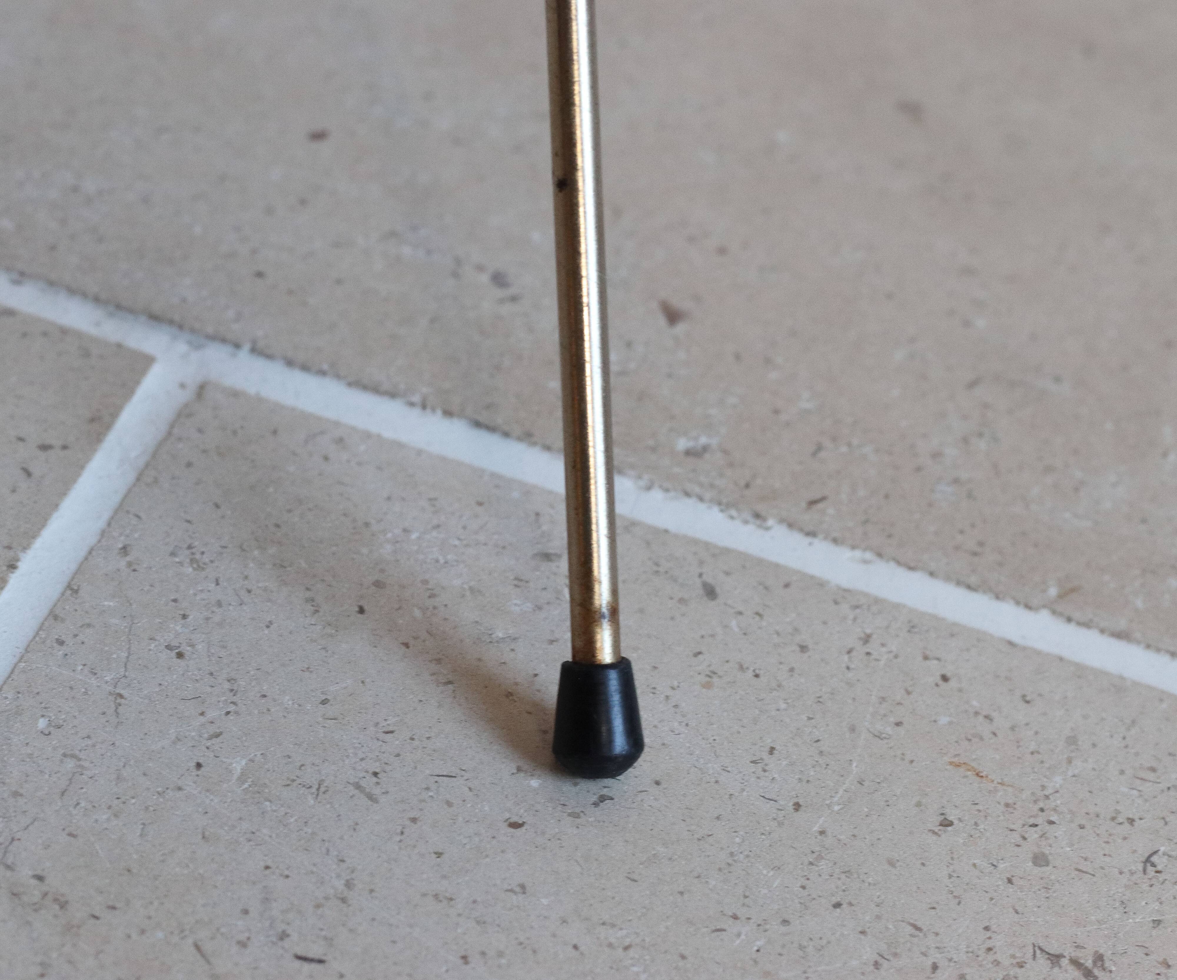 Worker golden brass tripod sewing basket