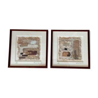 Lot of two framed collages