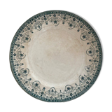 Round serving dish in iron earth