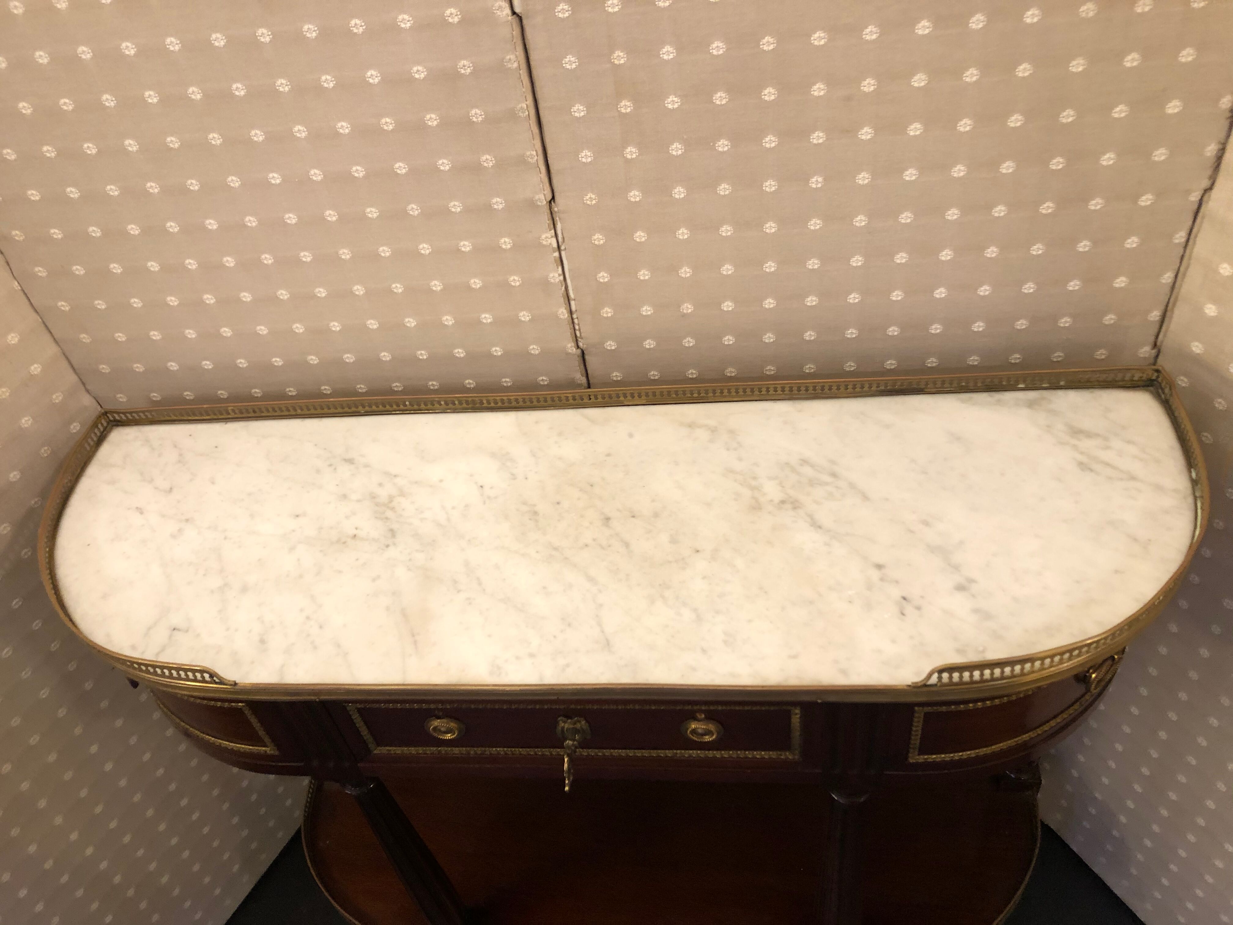 Louis XVI-style mahogany console