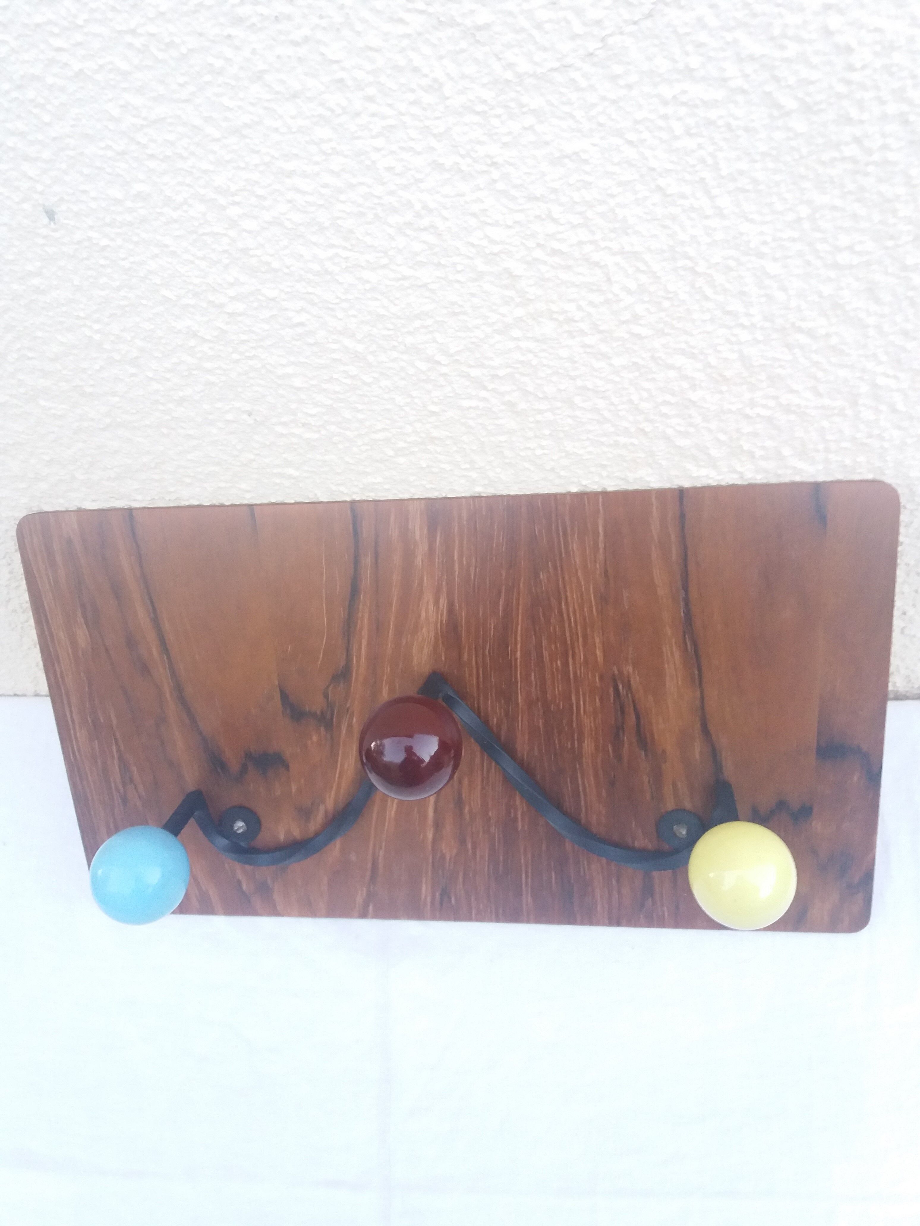 Porte manteau vintage à 3 boules