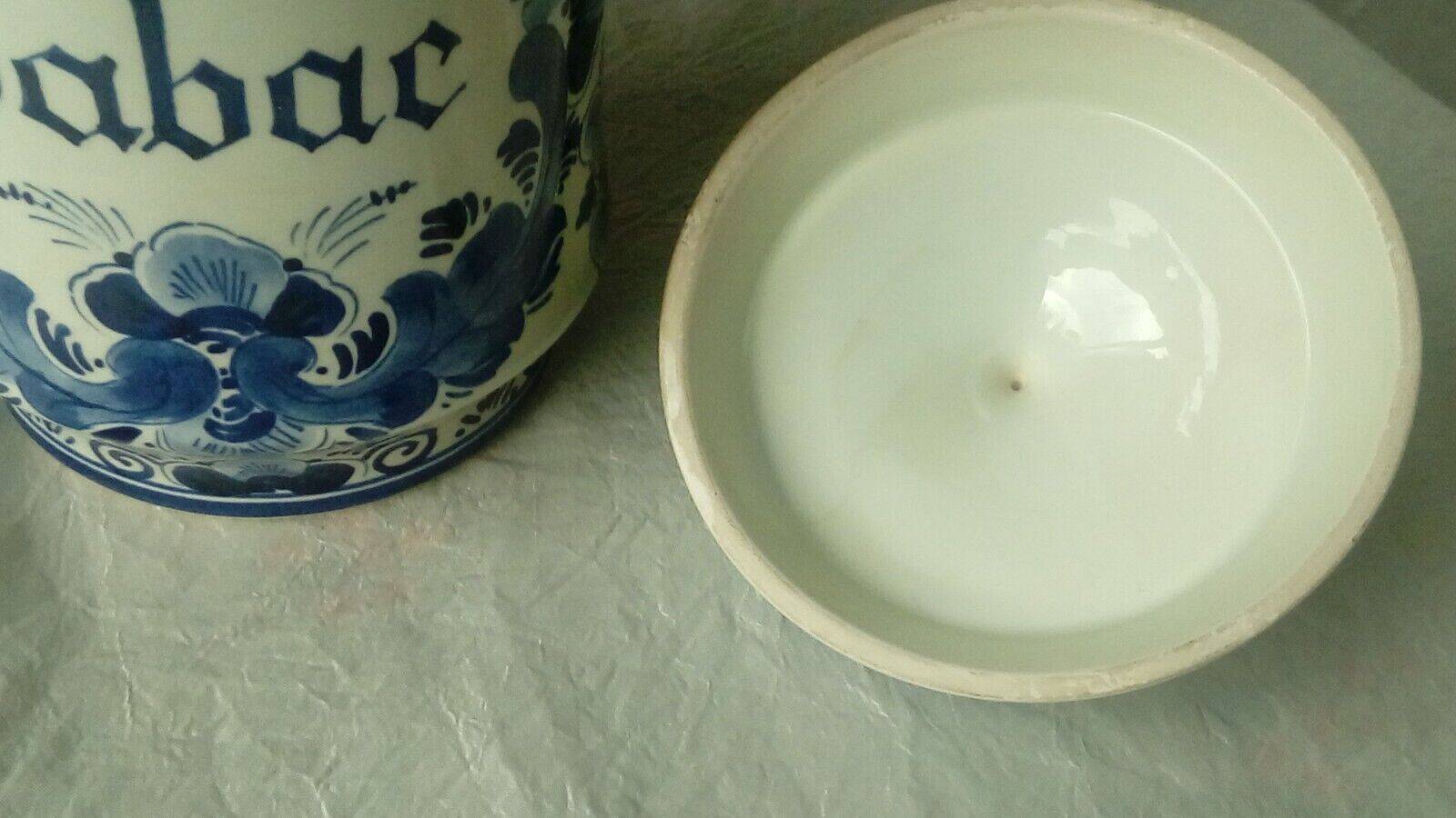 Delft blue earthenware tobacco pot regina holland