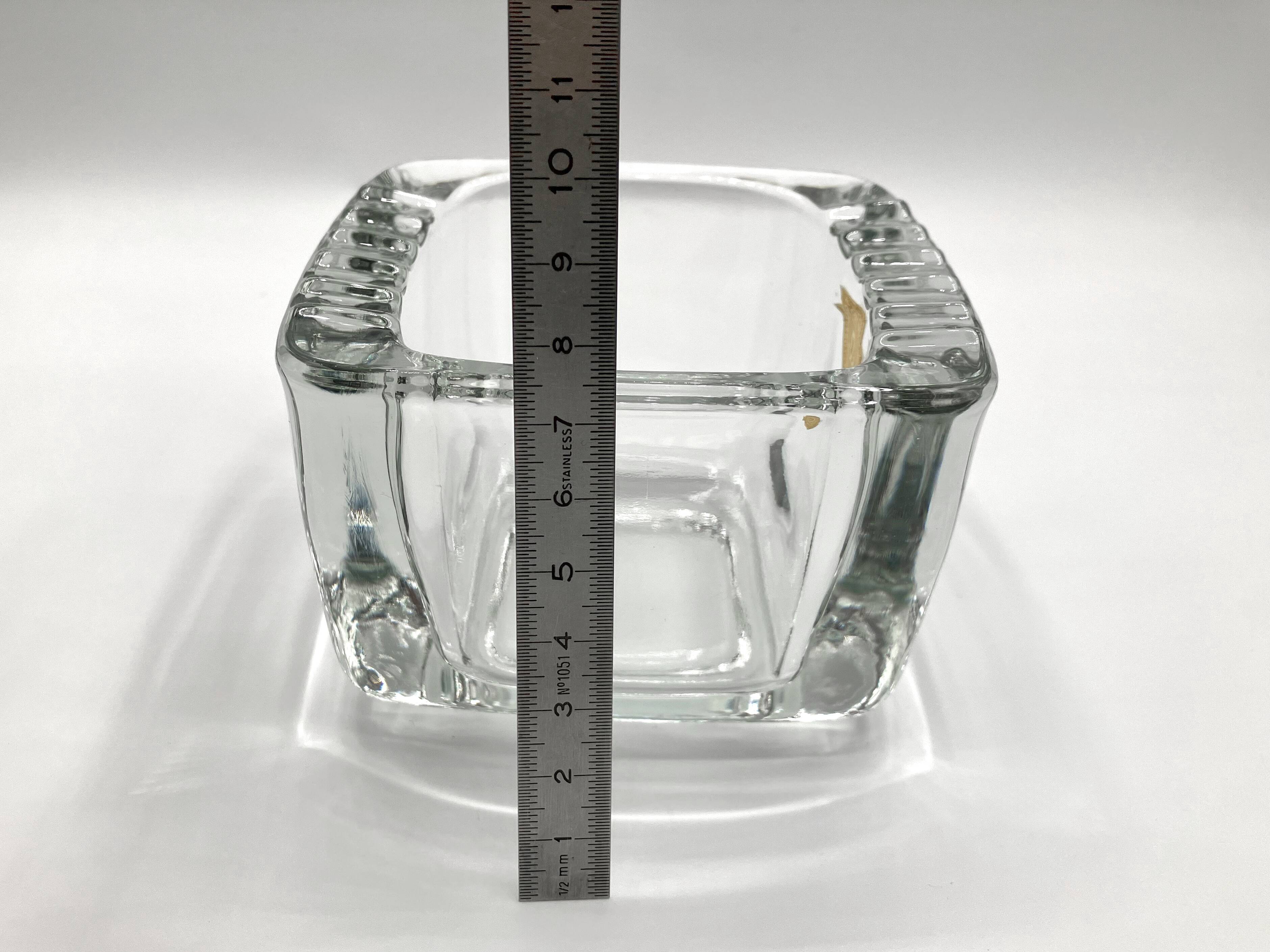 SKLO UNION Ashtray with pestle • 1960 • Czechoslovakia • Pressed glass