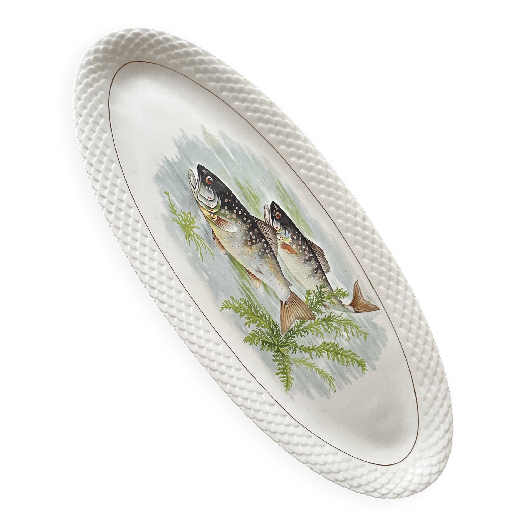Large fish platter Gien