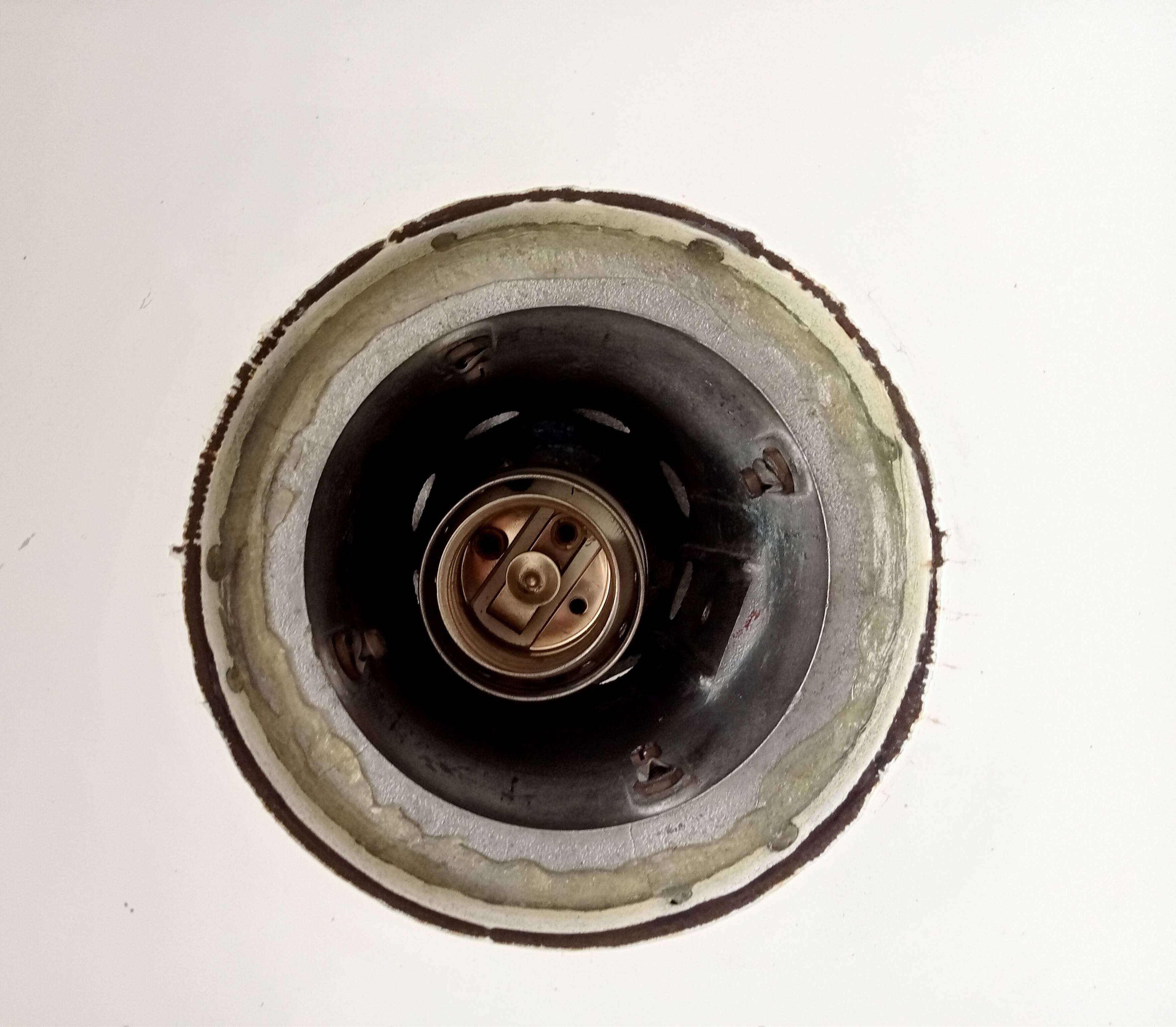 Vintage enamel industrial suspension Reflecto