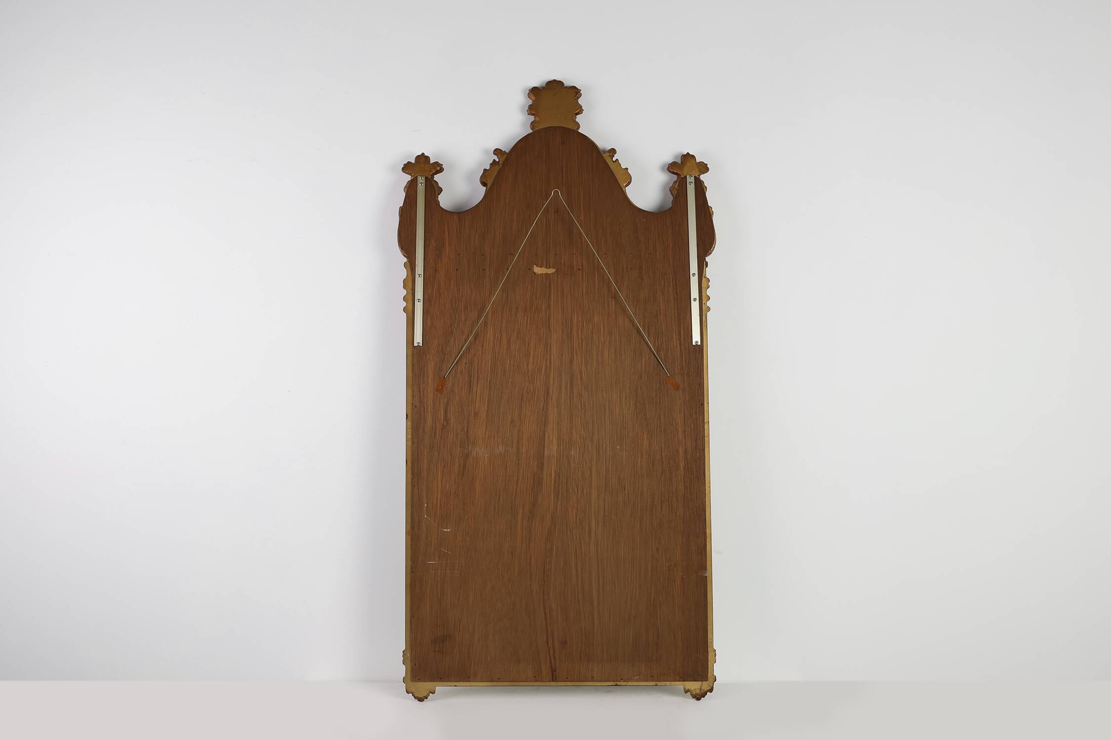 20th century Belgian Rococo-Venetian Mirror in Gilded Wood