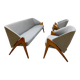 Midcentury scandinavian design lounge set sofa armchairs