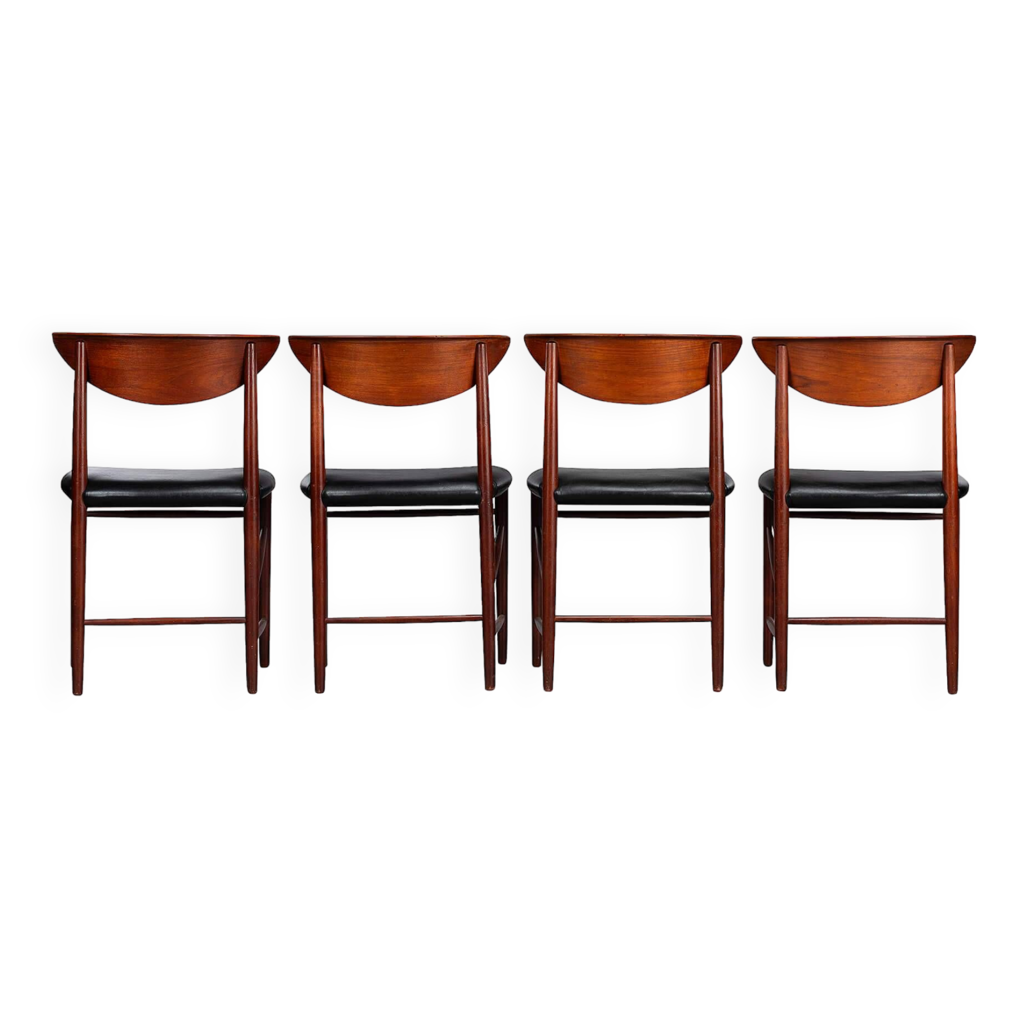 Danish Design reupholstered Dining chair Model 317 by Hvidt & Mollgaerd, set of 4