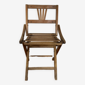 Small folding wooden armchair for child or doll 1930-1940