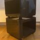 Anna Castelli pair of black Componibili night tables