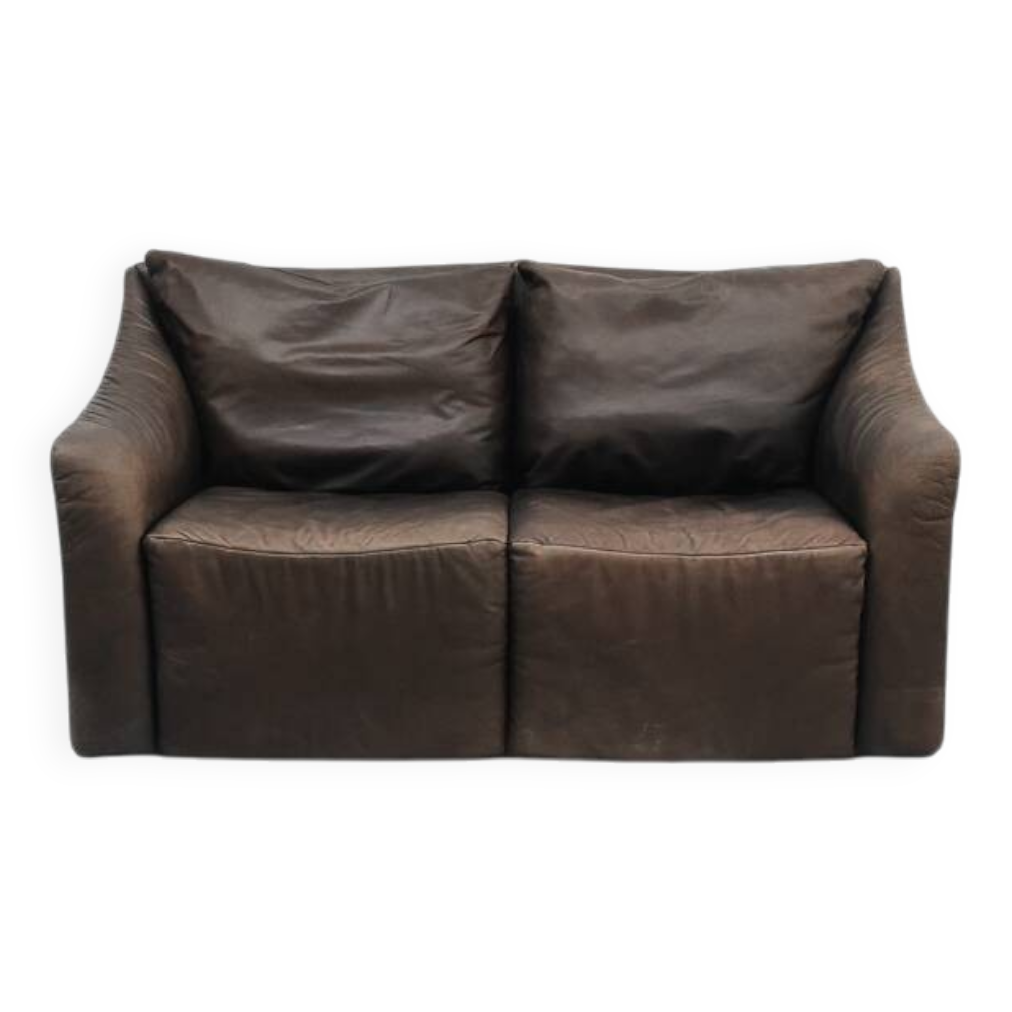 Canapé deux places en cuir par COR années 1970