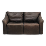 Leather Two-seater Sofa by COR 1970s