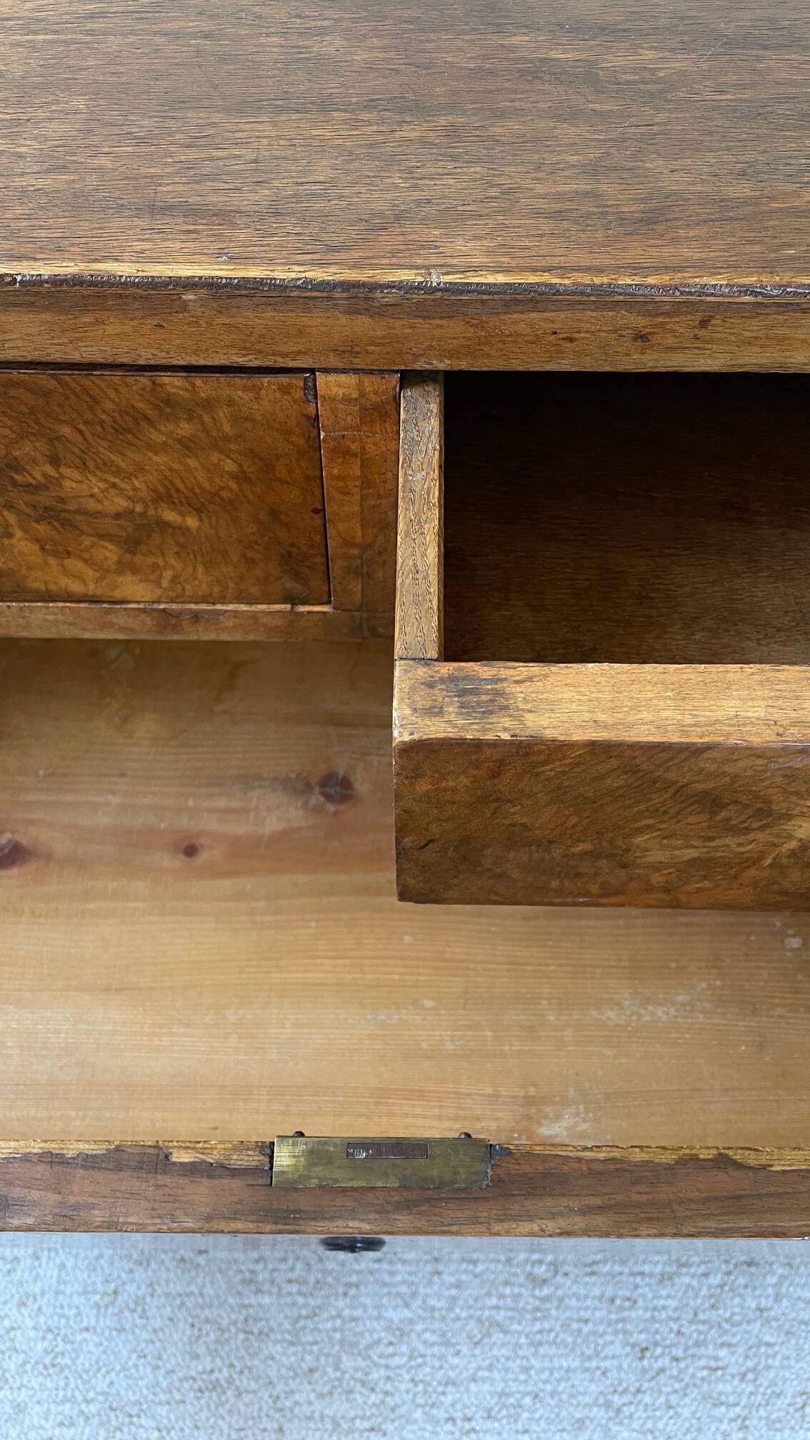 Antique Walnut and Solid Wood Commode