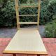 Vintage Pine Freestanding Retractable Bookcase Desk Table