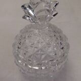 Bonbonnière en cristal ananas vintage sucrier pot couvert