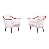 Fauteuils en teck par Fredrik A. Kayser pour Vatne Lenestolfabrikk, années 1960, ensemble o2
