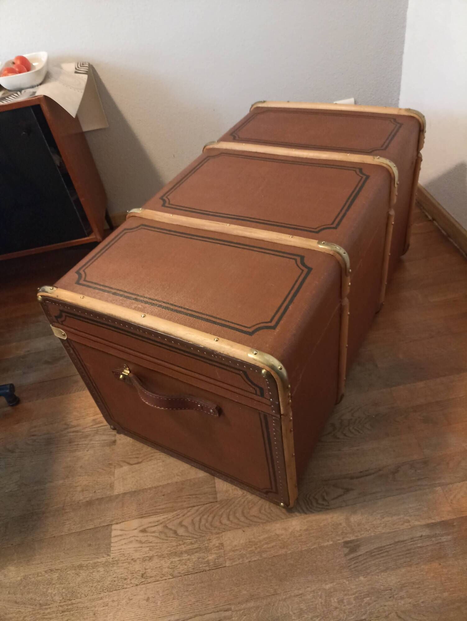 Antique travel trunk