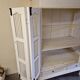 Large wardrobe, storage unit - White painted wood - Colonial, Indonesian