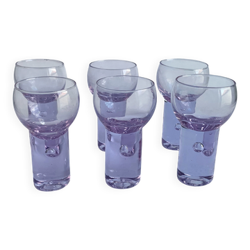 Verres en alexandrite de sergio asti pour arnolfo di cambio, années 1970, ensemble de 6
