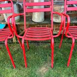 Old metal bistro chairs
