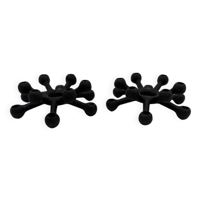Bougeoirs chandeliers ''the spider'' en fonte • Dansk Designs • 1962
