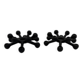 "The Spider" Cast Iron Candlesticks • Dansk Designs • 1962