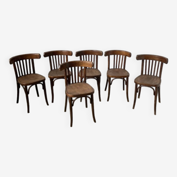 Lot de 6 chaises bistrot vintage