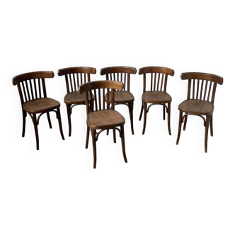 Set of 6 vintage bistro chairs