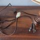 Pair of vintage turned wood lamps