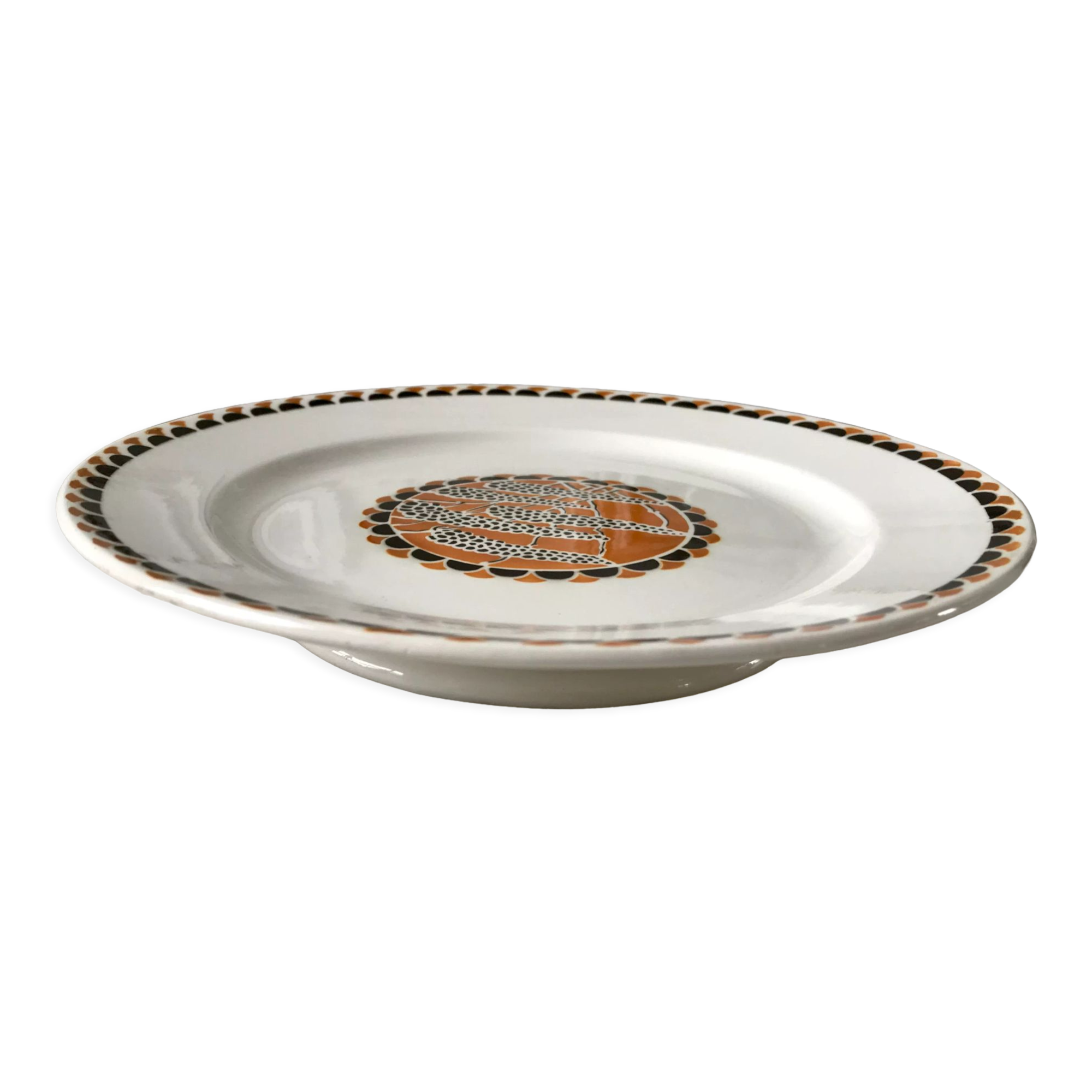 low compotier Sarreguemines model "Nomeny" art deco 30s