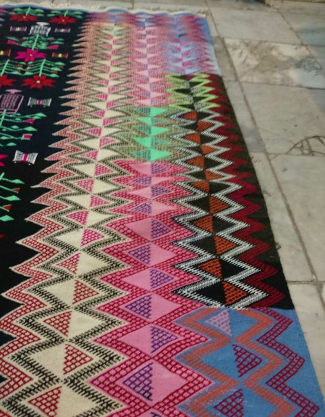 Carpet Berber kilim multicolor handmade 175x135cm