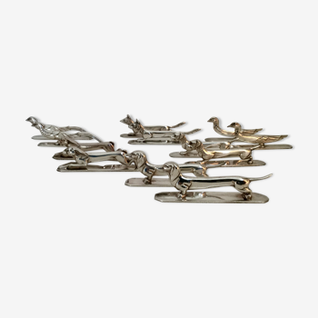 Silver metal knives holder