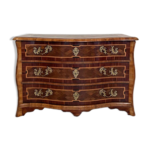 Commode baroque en noyer et amarante,