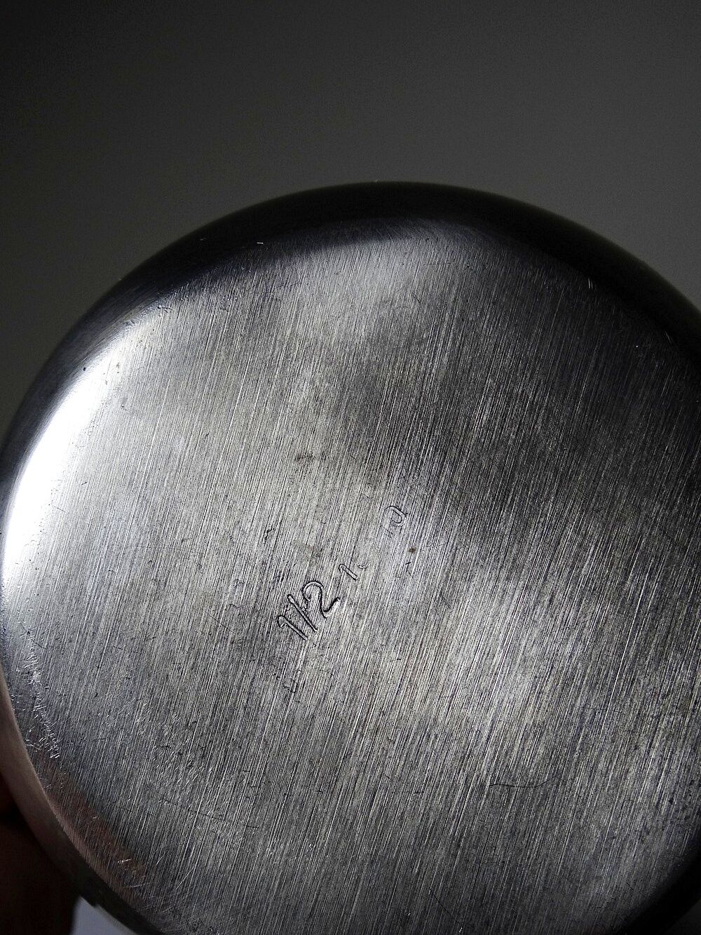 Set of 4 vintage bar measures in brushed stainless steel from the 60s-70s.