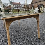 Vintage rattan table