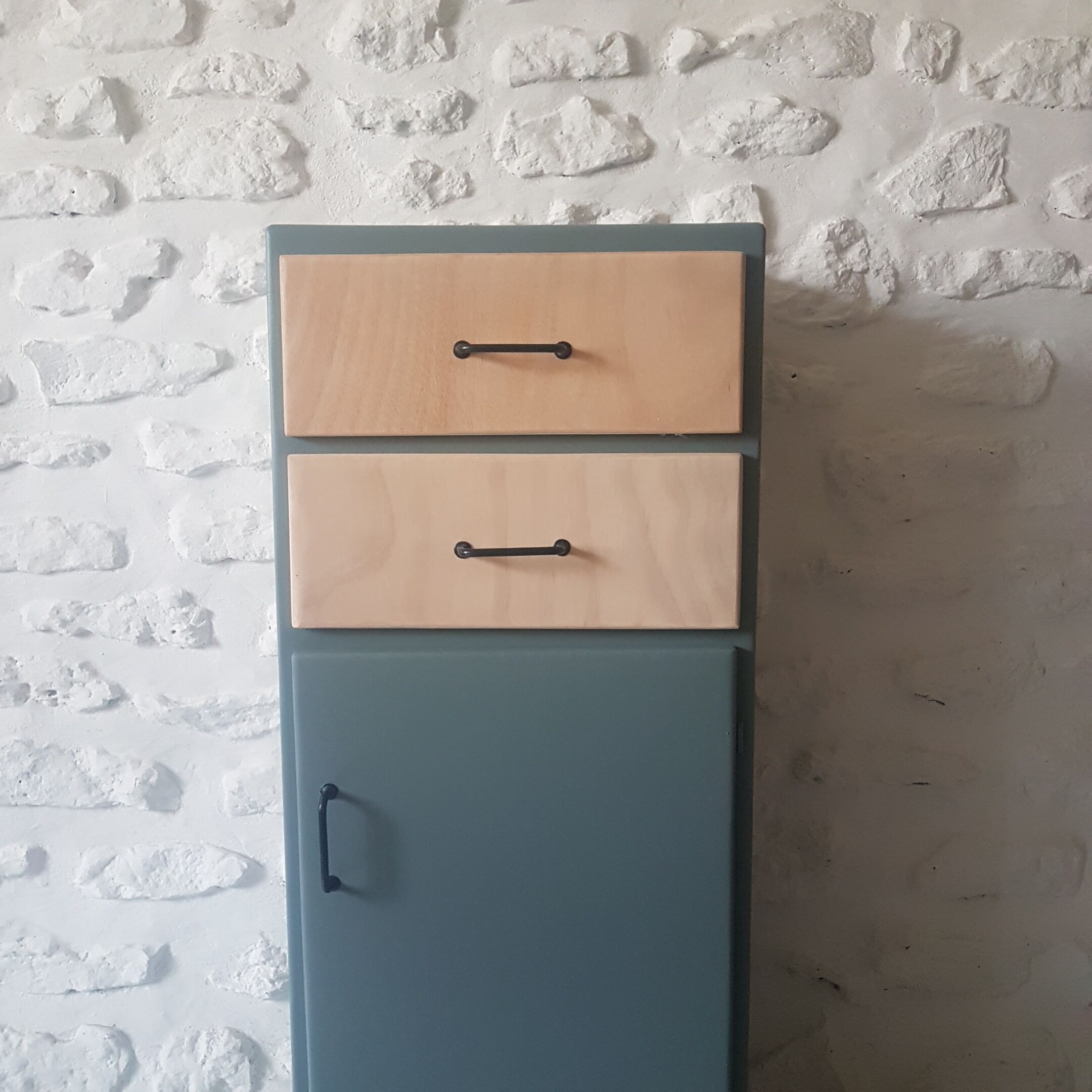 Vintage grey blue chest of drawers